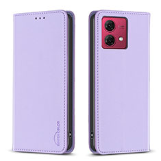 Custodia Portafoglio In Pelle Cover con Supporto B17F per Motorola Moto G84 5G Lavanda