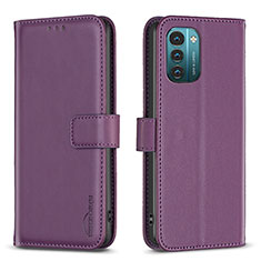 Custodia Portafoglio In Pelle Cover con Supporto B17F per Nokia G11 Viola