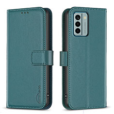 Custodia Portafoglio In Pelle Cover con Supporto B17F per Nokia G22 Verde