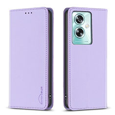 Custodia Portafoglio In Pelle Cover con Supporto B17F per Oppo A79 5G Lavanda