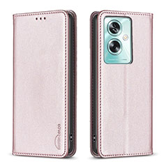 Custodia Portafoglio In Pelle Cover con Supporto B17F per Oppo A79 5G Oro Rosa