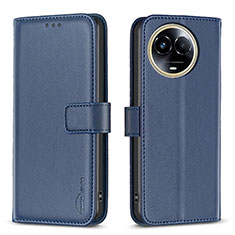 Custodia Portafoglio In Pelle Cover con Supporto B17F per Realme V50s 5G Blu