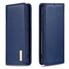 Custodia Portafoglio In Pelle Cover con Supporto B17F per Samsung Galaxy M10S Blu