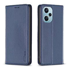 Custodia Portafoglio In Pelle Cover con Supporto B17F per Xiaomi Poco F5 5G Blu