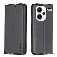 Custodia Portafoglio In Pelle Cover con Supporto B17F per Xiaomi Redmi Note 13 Pro+ Plus 5G Nero