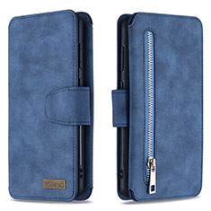 Custodia Portafoglio In Pelle Cover con Supporto B18F per Samsung Galaxy A31 Blu
