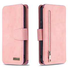 Custodia Portafoglio In Pelle Cover con Supporto B18F per Samsung Galaxy M80S Oro Rosa