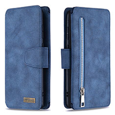 Custodia Portafoglio In Pelle Cover con Supporto B18F per Samsung Galaxy Note 10 Lite Blu