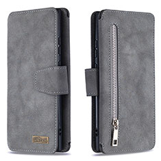 Custodia Portafoglio In Pelle Cover con Supporto B18F per Samsung Galaxy Note 20 Ultra 5G Grigio