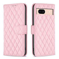 Custodia Portafoglio In Pelle Cover con Supporto B19F per Google Pixel 8a 5G Oro Rosa