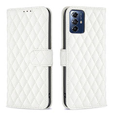 Custodia Portafoglio In Pelle Cover con Supporto B19F per Motorola Moto G Play Gen 2 Bianco