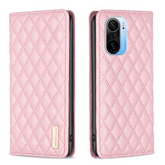 Custodia Portafoglio In Pelle Cover con Supporto B19F per Xiaomi Mi 11i 5G Oro Rosa