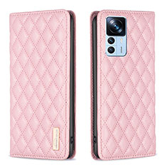 Custodia Portafoglio In Pelle Cover con Supporto B19F per Xiaomi Mi 12T Pro 5G Oro Rosa