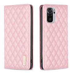 Custodia Portafoglio In Pelle Cover con Supporto B19F per Xiaomi Poco M5S Oro Rosa