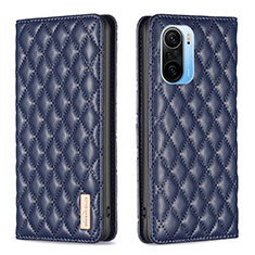 Custodia Portafoglio In Pelle Cover con Supporto B19F per Xiaomi Redmi K40 5G Blu