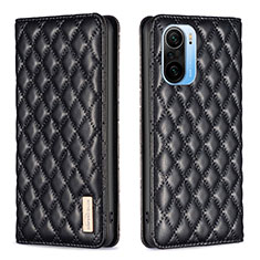 Custodia Portafoglio In Pelle Cover con Supporto B19F per Xiaomi Redmi K40 Pro 5G Nero