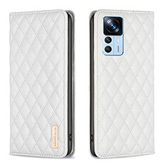 Custodia Portafoglio In Pelle Cover con Supporto B19F per Xiaomi Redmi K50 Ultra 5G Bianco