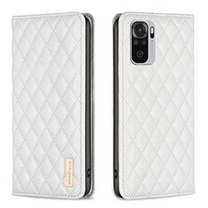 Custodia Portafoglio In Pelle Cover con Supporto B19F per Xiaomi Redmi Note 10 4G Bianco