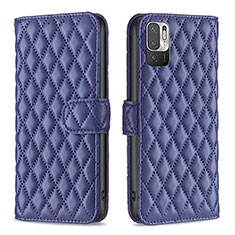 Custodia Portafoglio In Pelle Cover con Supporto B19F per Xiaomi Redmi Note 10 5G Blu