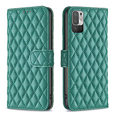 Custodia Portafoglio In Pelle Cover con Supporto B19F per Xiaomi Redmi Note 10 5G Verde