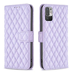 Custodia Portafoglio In Pelle Cover con Supporto B19F per Xiaomi Redmi Note 10 5G Viola