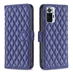 Custodia Portafoglio In Pelle Cover con Supporto B19F per Xiaomi Redmi Note 10 Pro 4G Blu