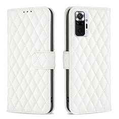 Custodia Portafoglio In Pelle Cover con Supporto B19F per Xiaomi Redmi Note 10 Pro Max Bianco