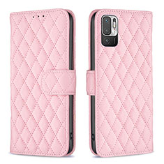 Custodia Portafoglio In Pelle Cover con Supporto B19F per Xiaomi Redmi Note 10T 5G Oro Rosa