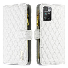 Custodia Portafoglio In Pelle Cover con Supporto B19F per Xiaomi Redmi Note 11 4G (2021) Bianco