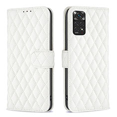 Custodia Portafoglio In Pelle Cover con Supporto B19F per Xiaomi Redmi Note 11 4G (2022) Bianco