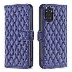 Custodia Portafoglio In Pelle Cover con Supporto B19F per Xiaomi Redmi Note 11 4G (2022) Blu