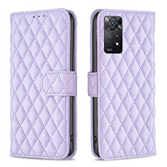 Custodia Portafoglio In Pelle Cover con Supporto B19F per Xiaomi Redmi Note 11 Pro 4G Viola