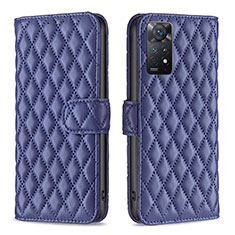 Custodia Portafoglio In Pelle Cover con Supporto B19F per Xiaomi Redmi Note 11 Pro 5G Blu