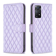 Custodia Portafoglio In Pelle Cover con Supporto B19F per Xiaomi Redmi Note 11 Pro 5G Viola