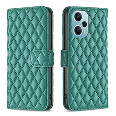 Custodia Portafoglio In Pelle Cover con Supporto B19F per Xiaomi Redmi Note 12 Turbo 5G Verde