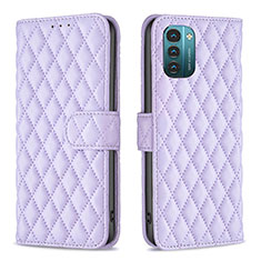 Custodia Portafoglio In Pelle Cover con Supporto B20F per Nokia G21 Viola