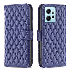 Custodia Portafoglio In Pelle Cover con Supporto B20F per Xiaomi Redmi Note 12 4G Blu