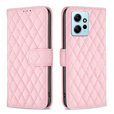 Custodia Portafoglio In Pelle Cover con Supporto B20F per Xiaomi Redmi Note 12 4G Oro Rosa