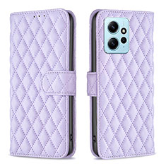 Custodia Portafoglio In Pelle Cover con Supporto B20F per Xiaomi Redmi Note 12 4G Viola