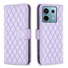 Custodia Portafoglio In Pelle Cover con Supporto B20F per Xiaomi Redmi Note 13 Pro 5G Viola