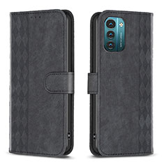 Custodia Portafoglio In Pelle Cover con Supporto B21F per Nokia G11 Nero