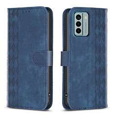 Custodia Portafoglio In Pelle Cover con Supporto B21F per Nokia G22 Blu