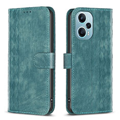 Custodia Portafoglio In Pelle Cover con Supporto B21F per Xiaomi Redmi Note 12 Turbo 5G Verde