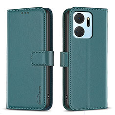 Custodia Portafoglio In Pelle Cover con Supporto B22F per Huawei Honor X7a Verde