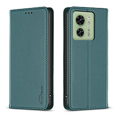 Custodia Portafoglio In Pelle Cover con Supporto B22F per Motorola Moto Edge 40 5G Verde