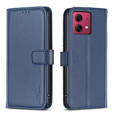 Custodia Portafoglio In Pelle Cover con Supporto B22F per Motorola Moto G84 5G Blu