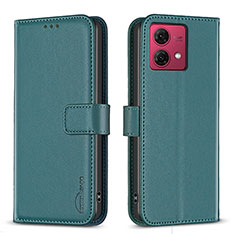 Custodia Portafoglio In Pelle Cover con Supporto B22F per Motorola Moto G84 5G Verde