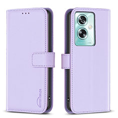 Custodia Portafoglio In Pelle Cover con Supporto B22F per Oppo A2 5G Lavanda