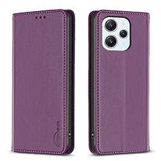 Custodia Portafoglio In Pelle Cover con Supporto B22F per Xiaomi Redmi 12 4G Viola