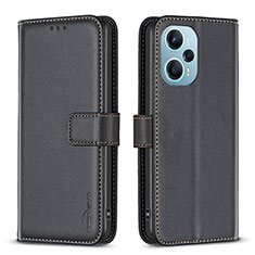 Custodia Portafoglio In Pelle Cover con Supporto B22F per Xiaomi Redmi Note 12 Turbo 5G Nero